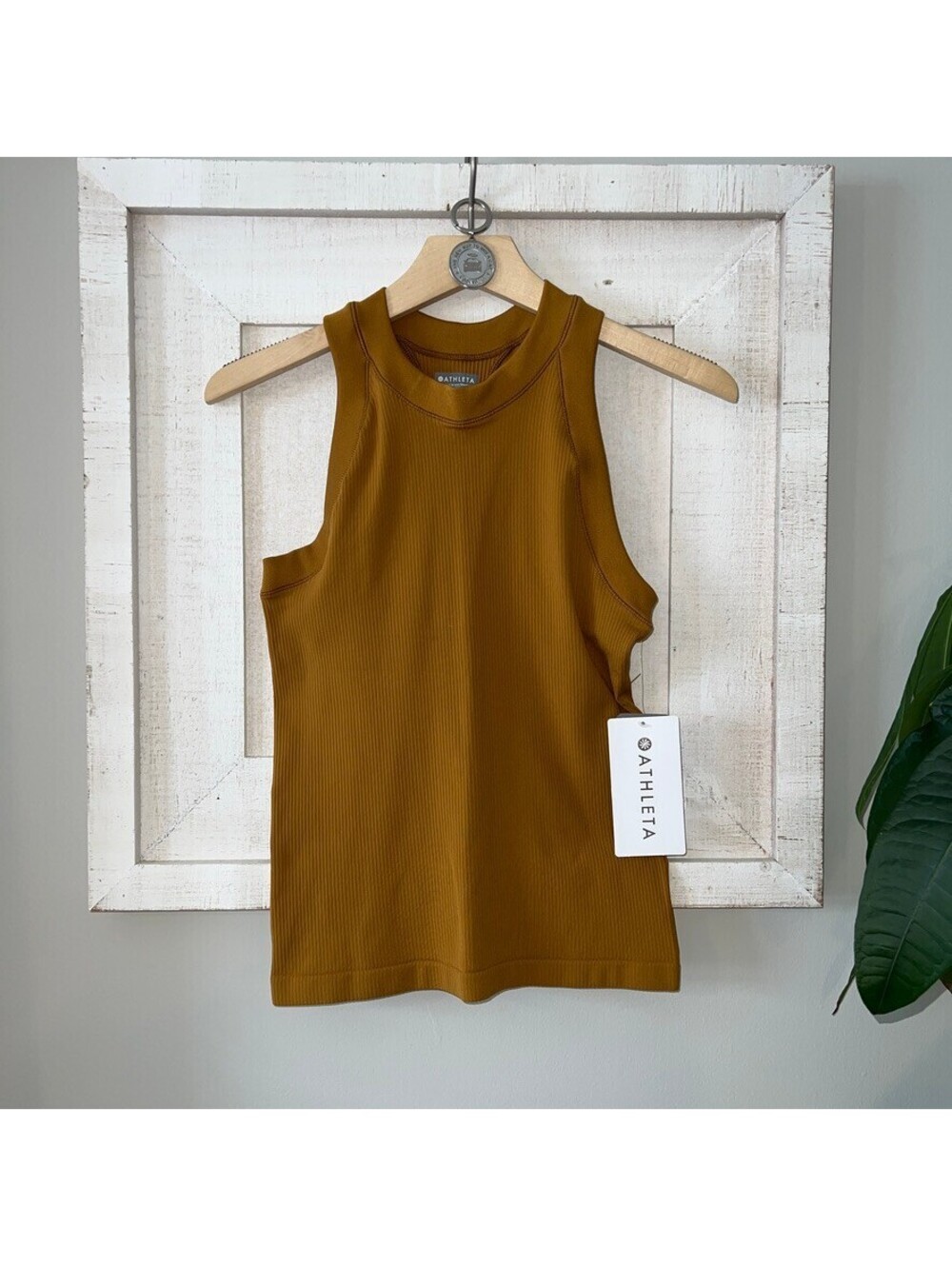 NWT Athleta Renew Racerback Tank S Tuscan Gold
